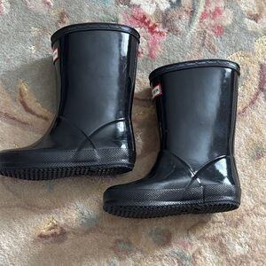 Hunter Kids Black Rain Boots